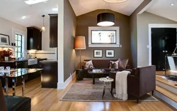 Apartment design brown walls