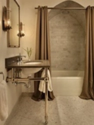 Bathroom Design With Bath Curtain