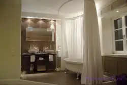 Hamamın daxili dizaynı üçün pərdə