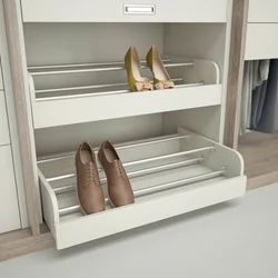 Hallway interior shoe rack