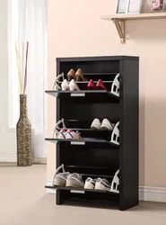 Hallway interior shoe rack
