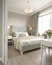 Gray Beige Walls In The Bedroom Photo