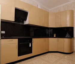 Акси countertops ошхона бо сиёҳ