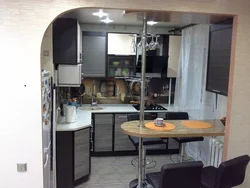 Bar counter table in the kitchen in Khrushchev photo
