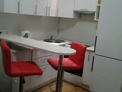 Bar counter table in the kitchen in Khrushchev photo