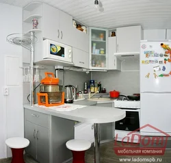Bar counter table in the kitchen in Khrushchev photo