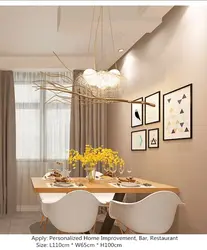 Chandelier for a small kitchen photo for an apartment