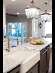Chandelier for a small kitchen photo for an apartment