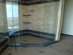 Bathroom tray made of tiles design