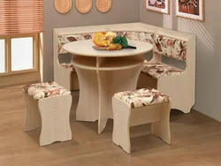 Kitchen corner with table and chairs photo