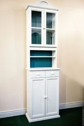 Буфет для кухни напольный высокий фото