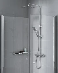 Tropical shower for the bathroom with mixer photo in the bathtub