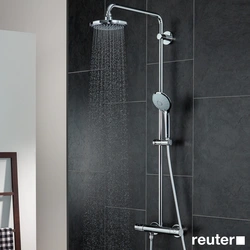 Tropical shower for the bathroom with mixer photo in the bathtub