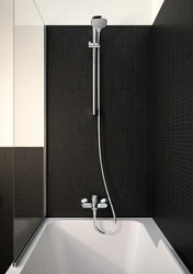 Tropical shower for the bathroom with mixer photo in the bathtub