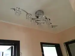 Ceiling chandeliers for suspended ceilings in the kitchen photo