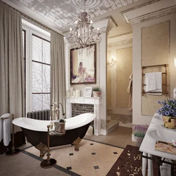 High Bathroom In The Interior