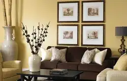 What colors goes with beige in the living room interior photo