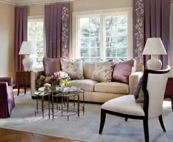 What colors goes with beige in the living room interior photo