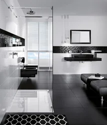 Bathroom black and white design