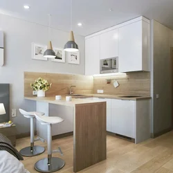 Photo of a bar counter in a small living room