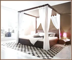 Bedroom design with four poster bed