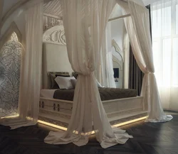 Bedroom design with four poster bed