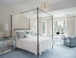 Bedroom design with four poster bed