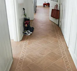 Hallway with linoleum design