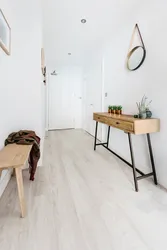 Hallway with linoleum design