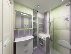 Bath design in Khrushchev with bathtub