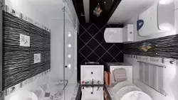 Bath design in Khrushchev with bathtub