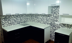 Wallpaper For Kitchen Furniture White Photo