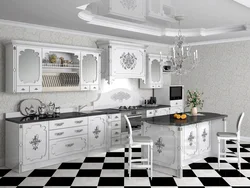 Обои На Кухню Мебель Белая Фото