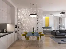 Design of a one-room kitchen living room