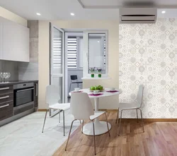 Design of a one-room kitchen living room