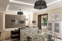 Bir otaqlı mətbəx oturma otağının dizaynı