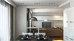 Design of a one-room kitchen living room