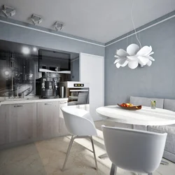Wallpaper for white kitchen in the interior