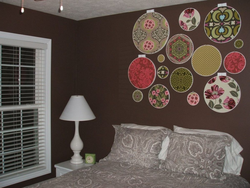 Picture from wallpaper in the living room photo