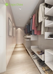 Long narrow wardrobe design