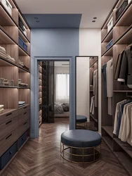 Long narrow wardrobe design