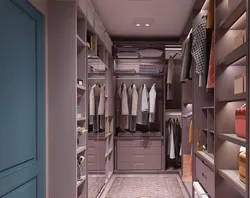 Long narrow wardrobe design