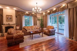 Living room 4 windows design