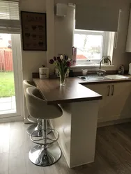 Bar counter for kitchen photo