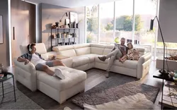 Modular sofa with sleeping place photo
