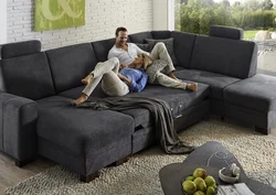 Modular sofa with sleeping place photo