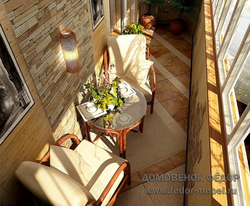 Interior for relaxation on the loggia