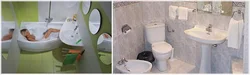 Photo of the renovation of a combined bathroom in Khrushchev - before and after photos