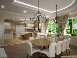 Evdə mətbəx yemək otağının foto dizaynı