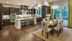 Photo design of kitchen dining room in the house